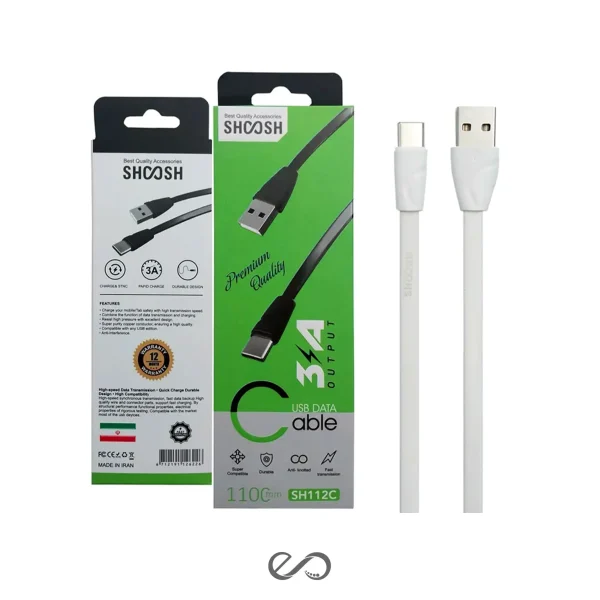 کابل شارژ تایپ سی شوش مدل SH-112C طول 1.1 متر